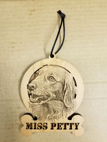 dog picture ornaments