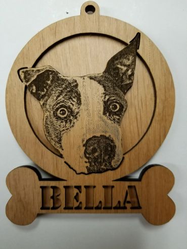 custom dog picture ornaments