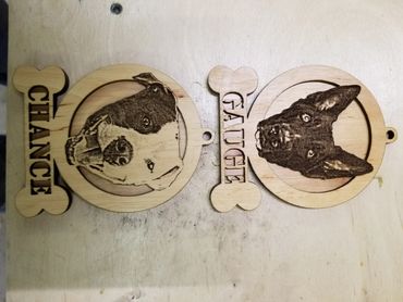 dog picture ornaments