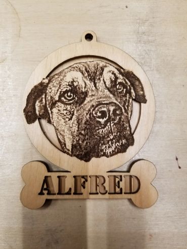 custom dog picture ornament