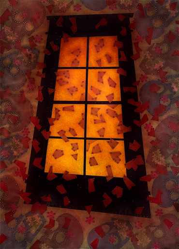 'Kristallnacht'. Painted metal over wood, 1993- 66 x 48 x1.66