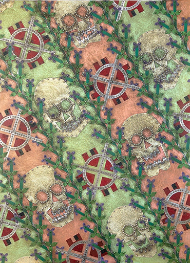 'Wallpaper'. Painted metal over wood, 1991- 66 x 48 x1.66