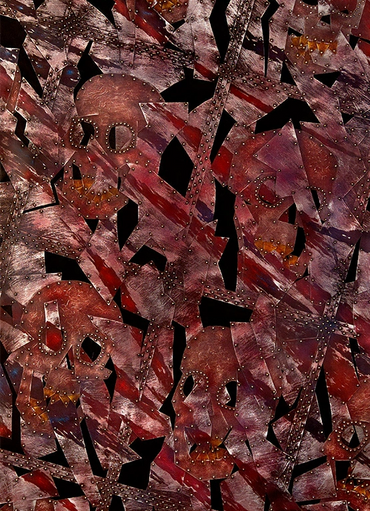 'Window Painted' - metal over wood.1992.66 x 48 x1.66