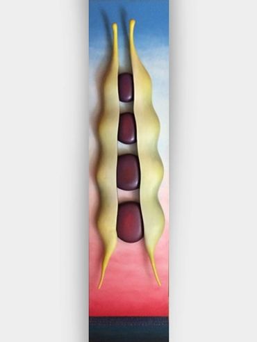 Homage to Georgia O’Keefe (Wood, paint)