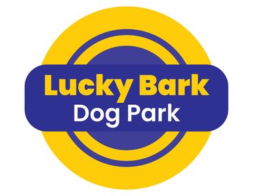 Lucky Bark Dog Park Typographic Logo