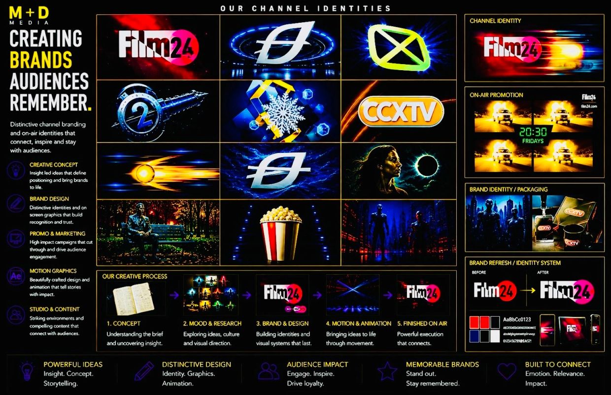 Visual guide for channel branding strategy and identity.