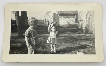 Two children are playing.