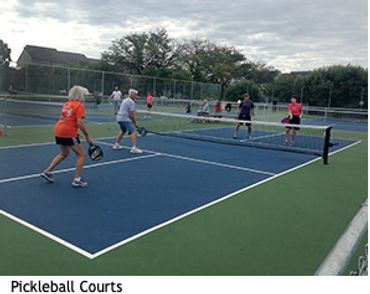 people playing pickleball on a court