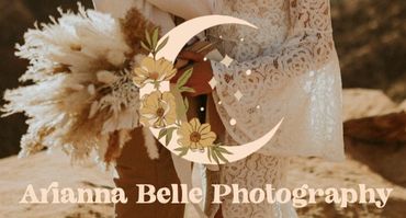 a bride and groom with the words amana belle photography