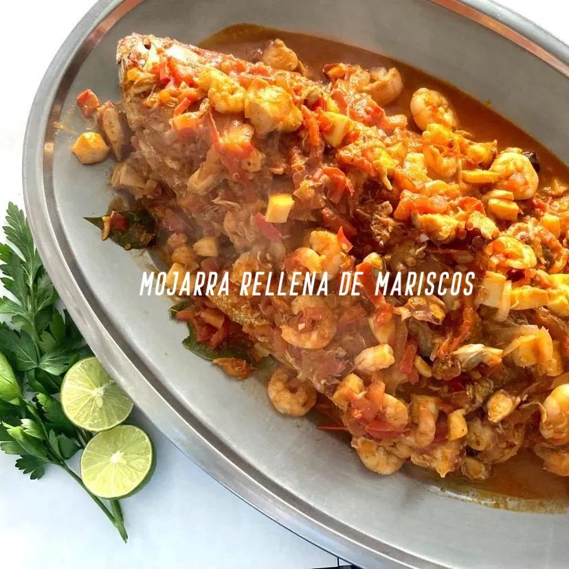 Mojarra rellena de mariscos