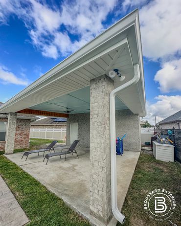 Gutters, soffit, and fascia in Gretna, Louisiana.