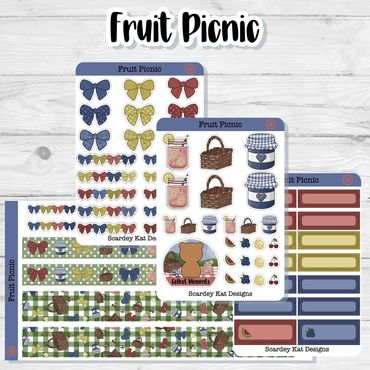 Fruit Picnic Planner Sticker Kit