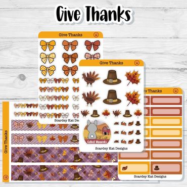 Thanksgiving Planner Sticker Kit