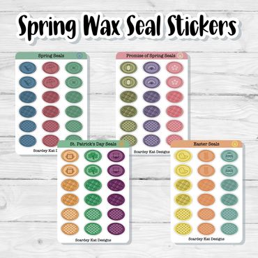 Spring Wax Seal Stickers