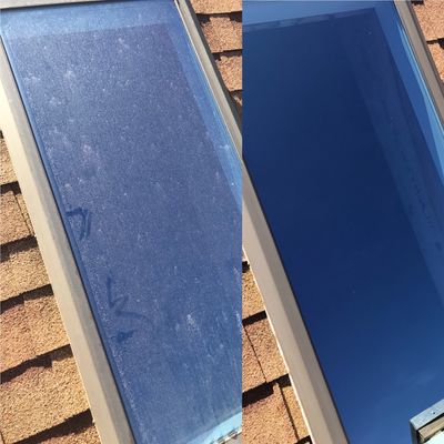 Residential window cleaning for skylight and homes, offered in Sanford and Lake Mary