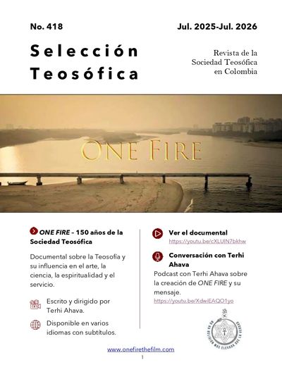 Portada de la revista con el poster y la información del documental ONE FIRE, lanzado con motivo de