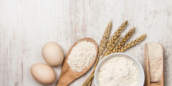Eggs, wheat, and flour