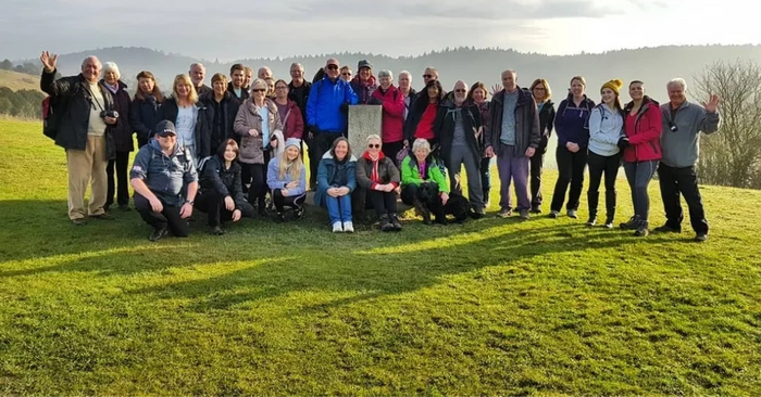 Group of people walking hiking Guildford