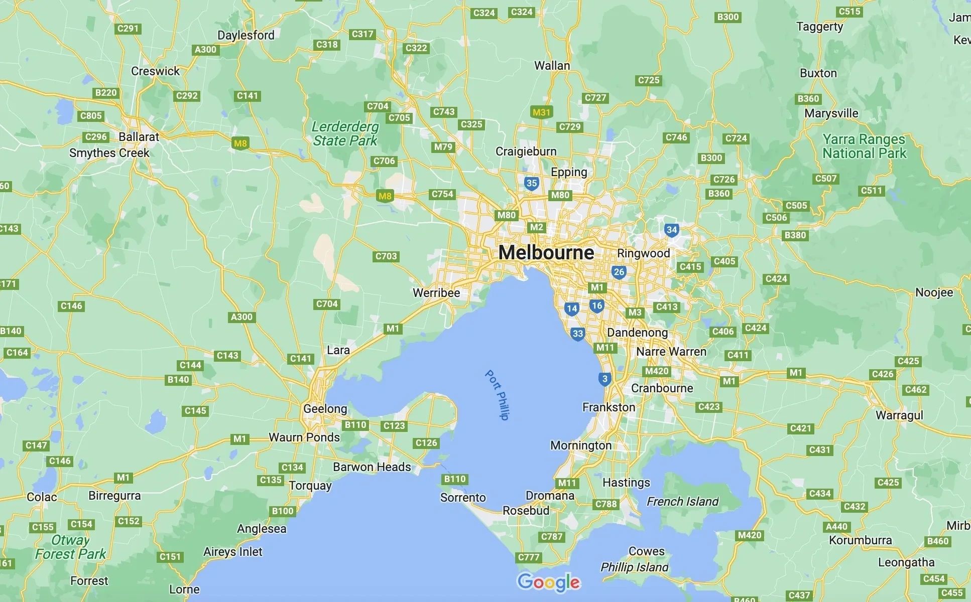 Map of Melbourne