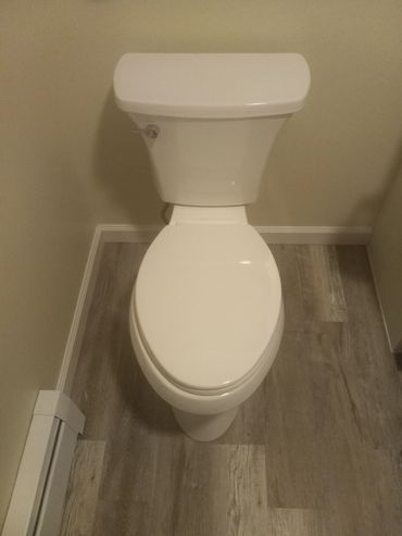 New toilet installation.