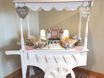 Candy cart with jars