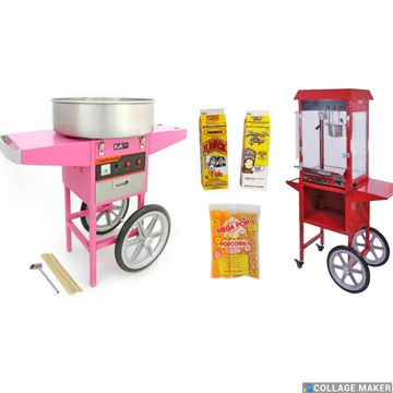 Candy floss and popcorn machine