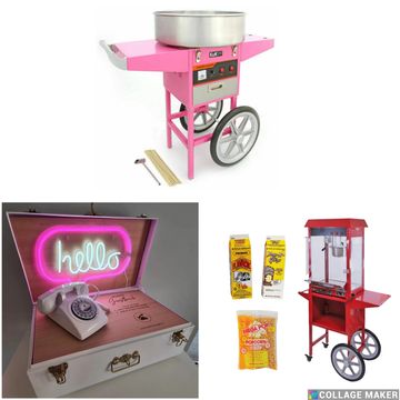 Audio guest book, Candy floss and Popcorn machine