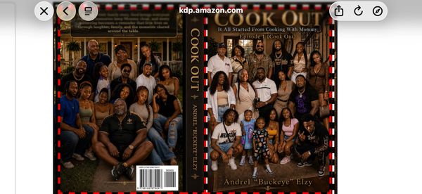 Group photo on a book cover titled Cook Out by Andrei 'Buckeye' Elzy.