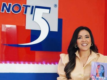 Natalia Trejos on Noticias 5 in Colombia.