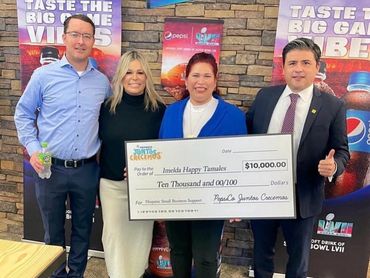 Imelda Hartley winner of $10,000 from Pepsi and the SuperBowl.