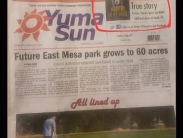 Walt Mckinely's feature on the Yuma Sun Newspaper.