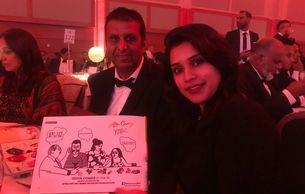 Founder of Ravisi with the owner of the Kansara Group