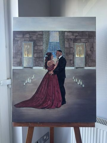 First look, live wedding painting at Citation, Glasgow.