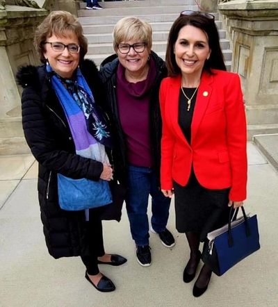 Mayor Nancy DeBoer, Rev Liz Doyle, State Representative Bronna Kahle