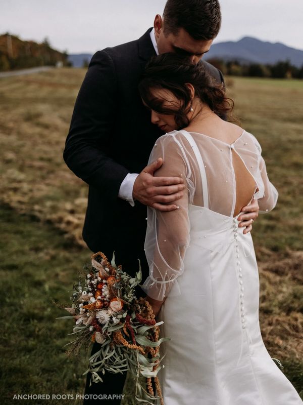 dried flower wedding. Maine wedding