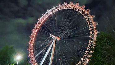 The London eye at night
