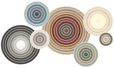 Color wheels displaying exterior siding options.