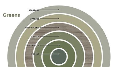 Color wheels displaying exterior siding options.
