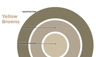 Color wheels displaying exterior siding options.