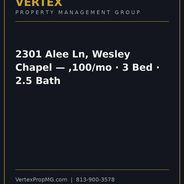 Rental listing for a 3-bed, 2.5-bath home in Wesley Chapel.