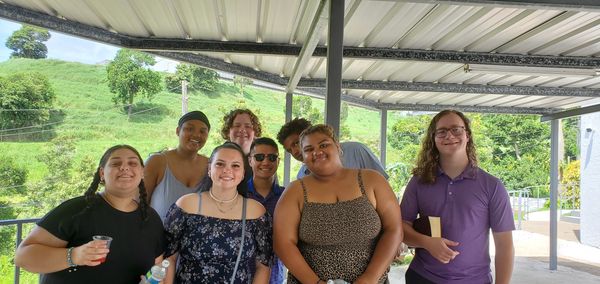 Our teens heading in to church in Puerto Rico.