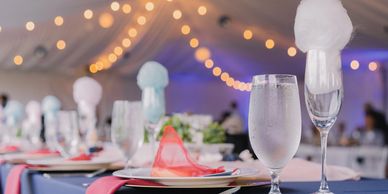 Arrowhead Golf Course wedding, golf course wedding, tent wedding, cotton candy at a wedding