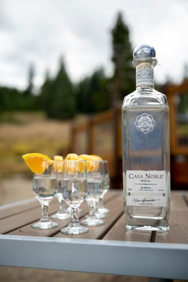 Tequila welcome drink at Copper Mountain wedding