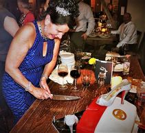 Cutting the cake