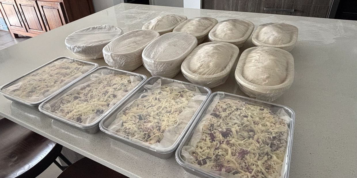Our Bread is Fermented over a period of 72hrs using a well fed active sourdough starter. First bulk