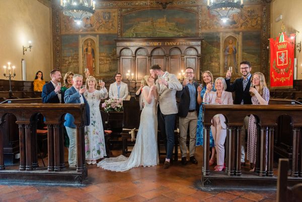 Civil ceremony town hall Cortona Tuscany