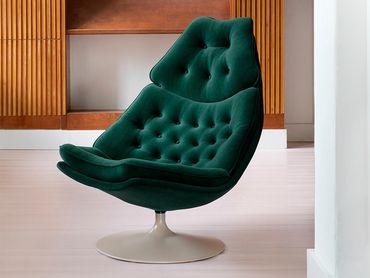 Designklassieker F500 fauteuil van Artifort, iconisch ontwerp uit de jaren zestig