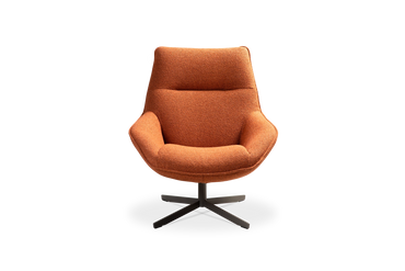 Vooraanzicht van Gigi zeteltjes op een draaivoet, comfortabel, modern, design