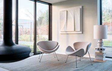 Een designicoon met karakter: de Artifort Orange Slice in een moderne woonkamer