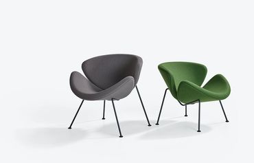 Moderne designfauteuil Orange Slice van Artifort, een echte blikvanger in elk interieur.